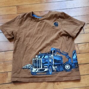 Carhartt Kids Brown Truck Print Tee 4T